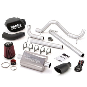 Banks Power 07-11 Jeep 3.8L Wrangler - 4dr Stinger Sys w/ AutoMind - SS Single Exhaust w/ Black Tip - Side View