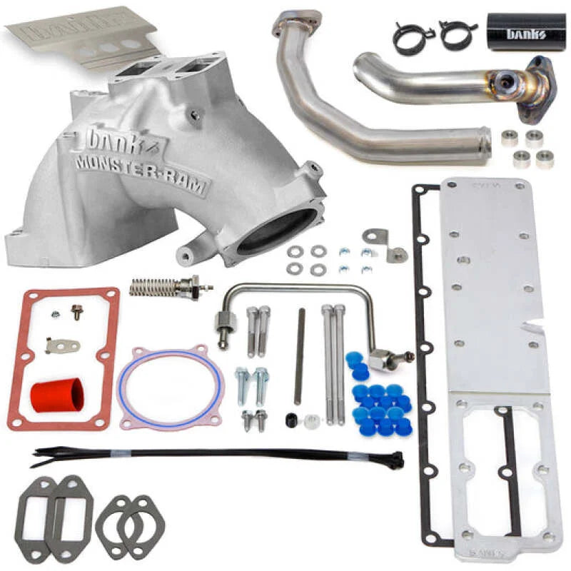 Banks Power 07.5-12 Ram Cab Chassis 6.7L Diesel Monster-Ram Intake System w/Fuel Line - Natural - Back View