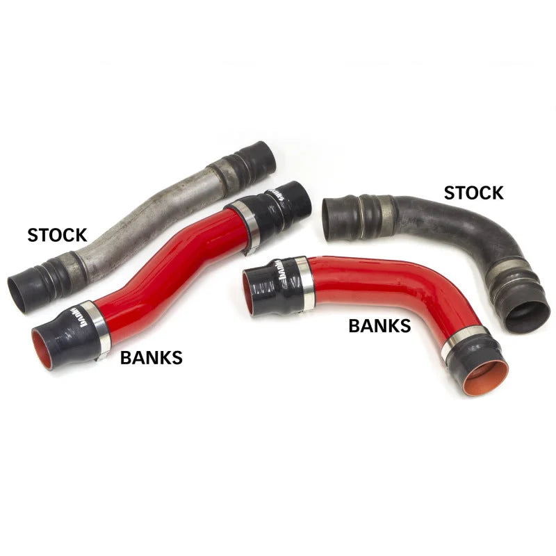 Banks Power 10-12 Ram 6.7L Diesel OEM Replacement Cold Boost Tubes - Red - Side View