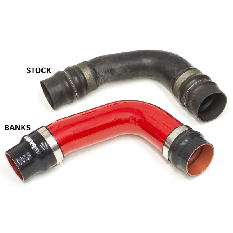 Banks Power 10-12 Ram 6.7L Diesel OEM Replacement Cold Side Boost Tube - Red - Side View