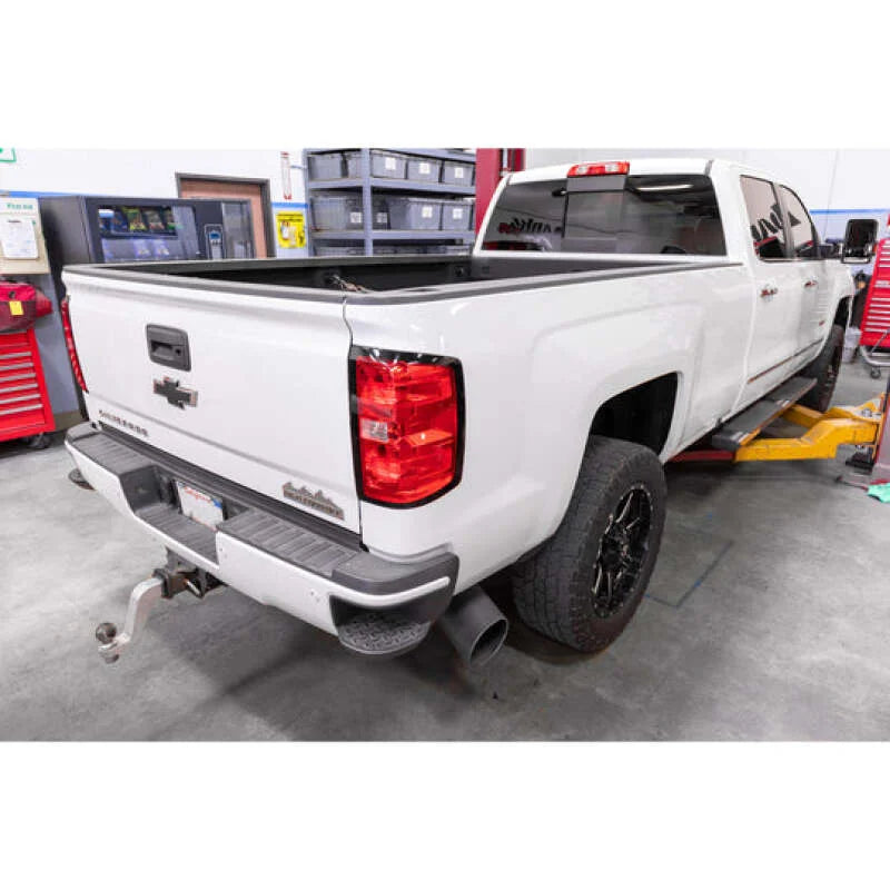 Banks Power 11-15 Chevrolet Silverado 6.6L LML 5in Monster Exhaust w/ SideKick S/S Black Tip - Side View