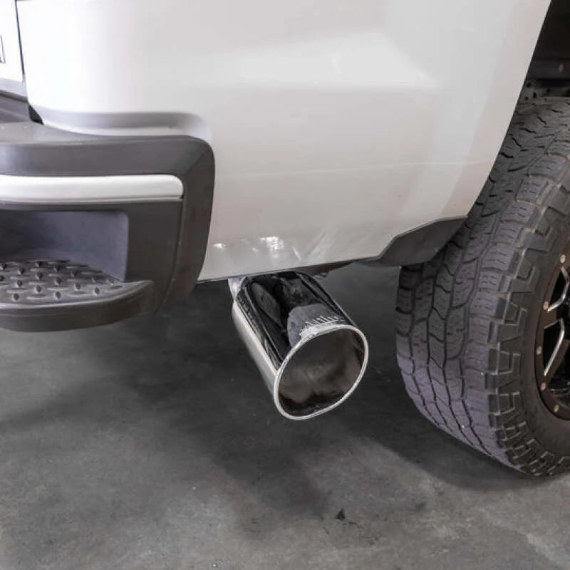 Banks Power 11-15 Chevrolet Silverado 6.6L LML 5in Monster Exhaust w/ SideKick S/S Chrome Tip - Side View
