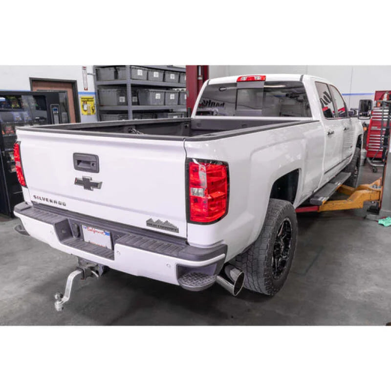 Banks Power 11-15 Chevrolet Silverado 6.6L LML 5in Monster Exhaust w/ SideKick S/S Chrome Tip - Installation View