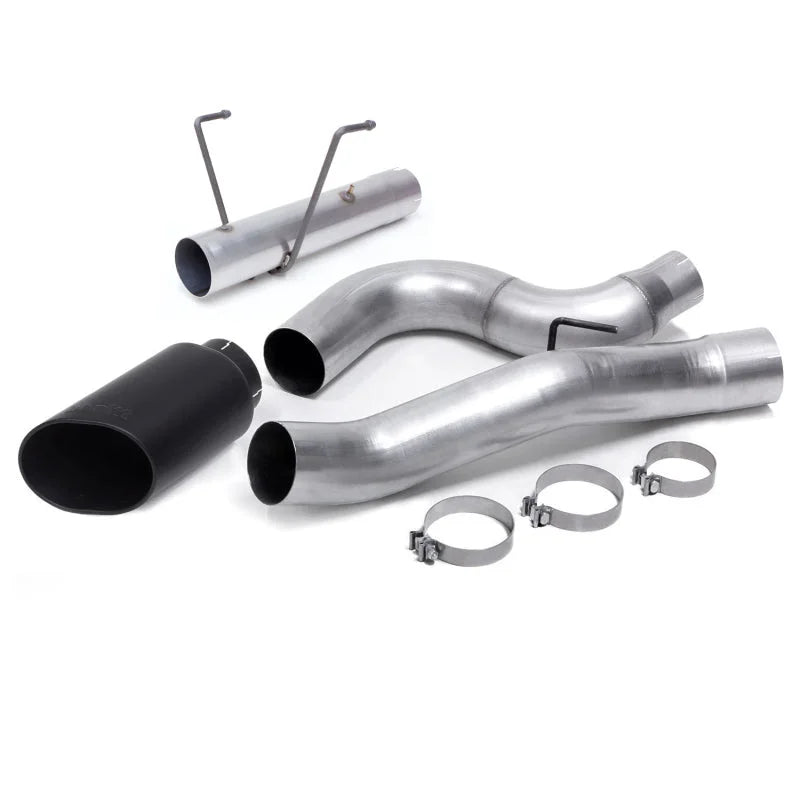 Banks Power 13-18 Dodge RAM Monster Exhaust 5.0in. Single 6.7L CCLB w/ SideKick S/S Black Tip - Side View