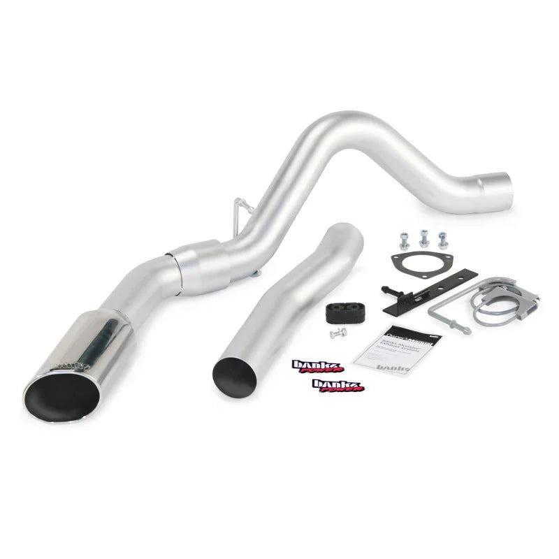Banks Power 15 Chevy 6.6L LML ECLB/CCSB/CCLB Monster Exhaust Sys - SS Single Exhaust w/ Chrome Tip - Side View