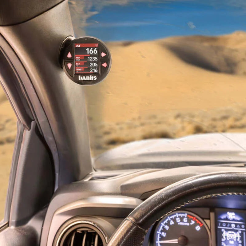 Banks Power 16-23 Toyota Tacoma - iDash Stealth Single Gauge Pod Kit - Back View