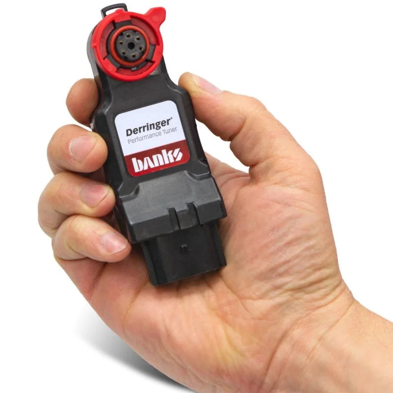 Banks Power 17-19 Ford F250/F350 6.7L Power Stroke Derringer Tuner (Gen 2) w/ Super Gauge - Side View
