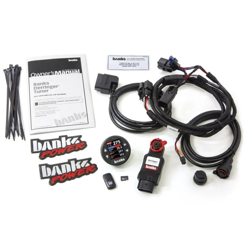 Banks Power 17-19 GM 2500 6.6L L5P Derringer Tuner (Gen 2) w/ 1.8in iDash DataMonster - Side View