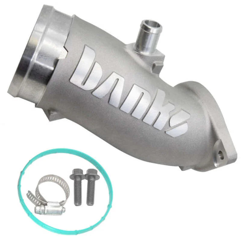 Banks Power 17-24 Chevrolet/GMC 2500/3500 6.6L Duramax L5P Monster-Ram Turbo Inlet Elbow - Natural - Back View