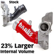 Load image into Gallery viewer, Banks Power 17-24 Chevrolet/GMC 2500/3500 6.6L Duramax L5P Monster-Ram Turbo Inlet Elbow - Red - Installation View