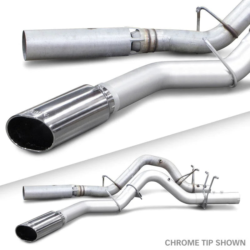 Banks Power 17+ GM Duramax L5P 2500/3500 Monster Exhaust System - SS Single Exhaust w/ Chrome Tip - Installation View