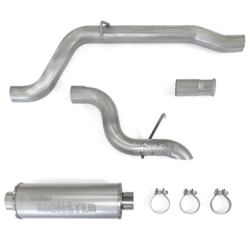 Banks Power 18-23 Jeep Wrangler 2.0L Monster Exhaust System - SS Single Exhaust - Installation View
