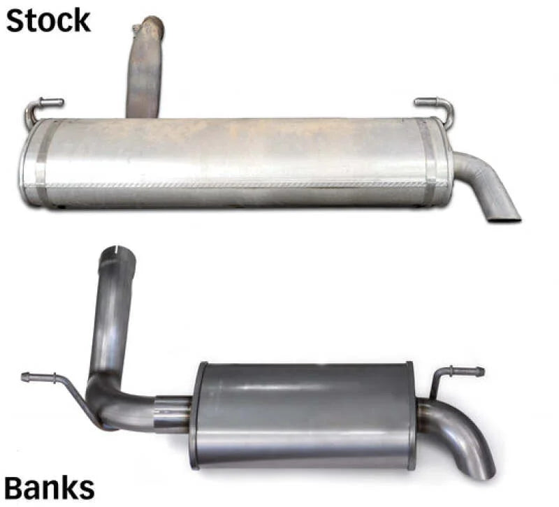 Banks Power 18-23 Jeep Wrangler 3.6L Monster Exhaust System - SS Single Exhaust - Side View