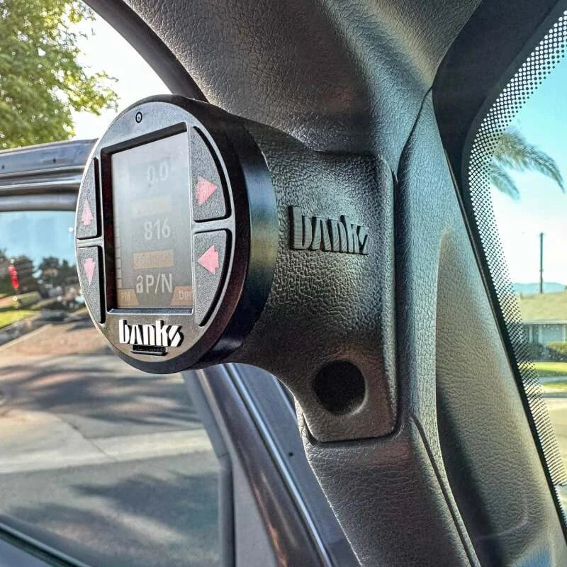 Banks Power 18-23 Jeep Wrangler/Gladiator - iDash Stealth Single Gauge Pod Kit - Side View