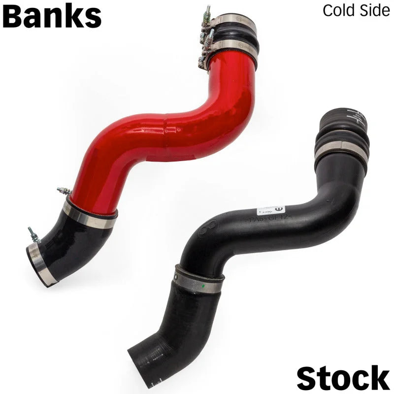 Banks Power 19-21 Ram 2500/3500 6.7L Cummins Boost Tube Upgrade Kit - Red - Side View