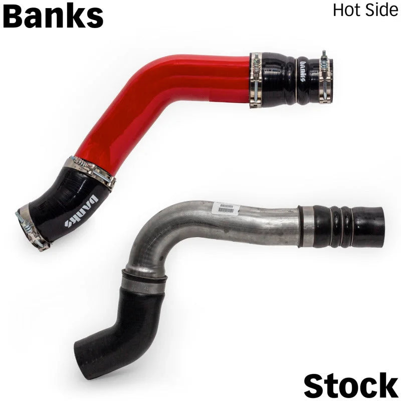 Banks Power 19-21 Ram 2500/3500 6.7L Cummins Boost Tube Upgrade Kit - Red - Detail View