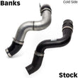 Load image into Gallery viewer, Banks Power 19-21 Ram 2500/3500 6.7L Cummins Boost Tube Upgrade Kit - Red Raw Finish - Side View