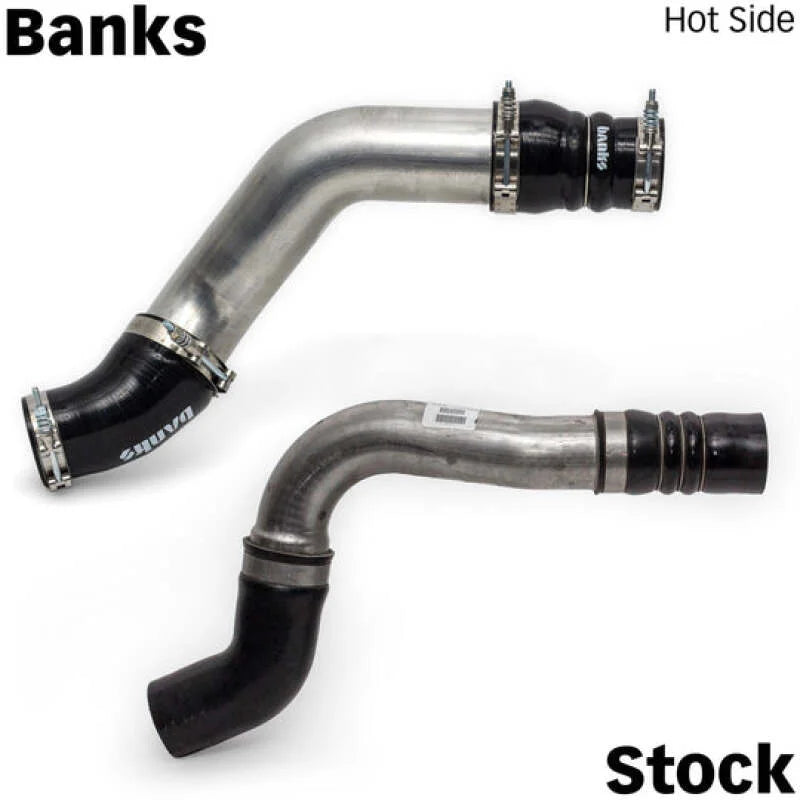 Banks Power 19-21 Ram 2500/3500 6.7L Cummins Boost Tube Upgrade Kit - Red Raw Finish - Installation View