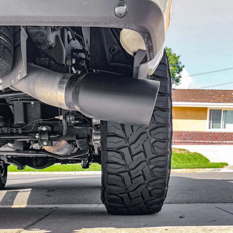 Banks Power 19-23 Dodge RAM 6.7L 5.0in Monster Exhaust w/ SideKick Black Tip - Back View