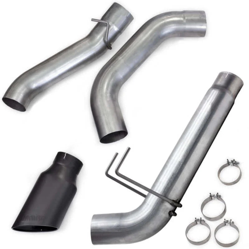 Banks Power 19-23 Dodge RAM Monster Exhaust 5.0in Single 6.7L MCSB DRW w/ SideKick Black Tip - Installation View