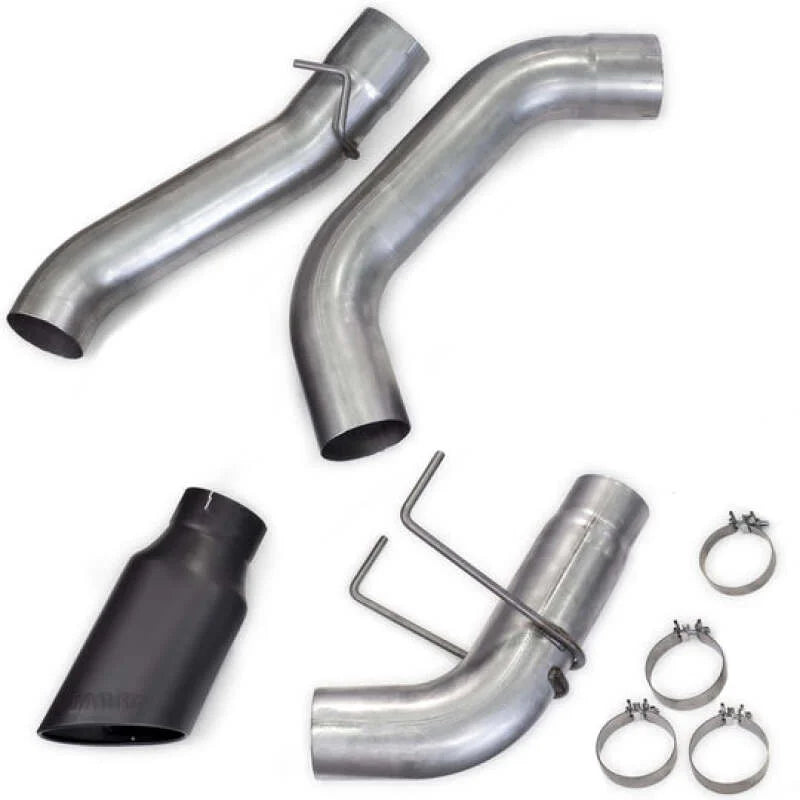 Banks Power 19-23 Dodge Ram Crew Cab 6.7L Cummins Monster Exhaust - SS Single Exhaust w/ Black Tip - Installation View