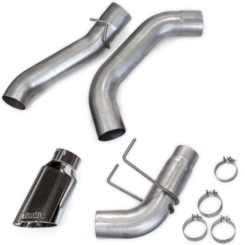 Banks Power 19-23 Dodge Ram Crew Cab 6.7L Cummins Monster Exhaust - SS Single Exhaust w/ Chrome Tip - Back View