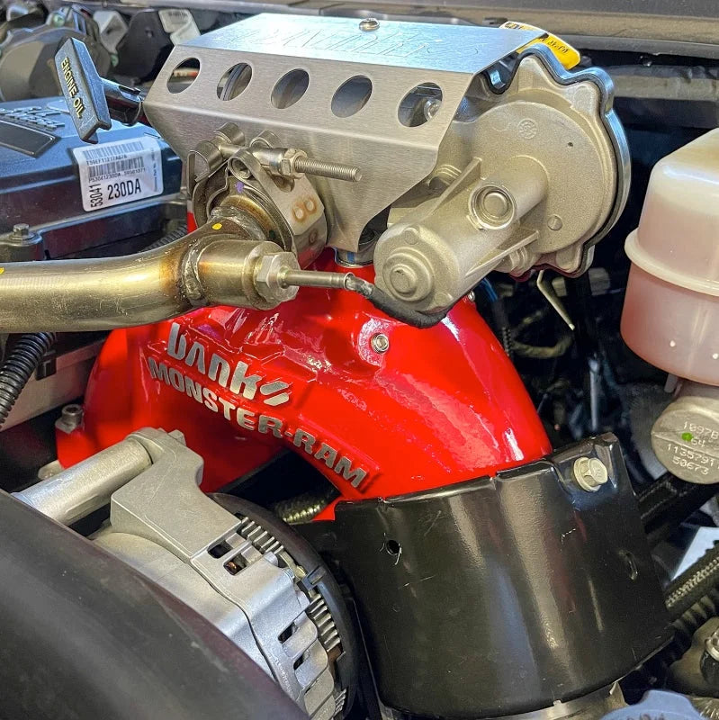 Banks Power 19-24 Ram 2500/3500 6.7L Diesel Monster-Ram Intake System - Red - Side View