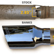 Load image into Gallery viewer, Banks Power 20-21 Chevy/GMC 2500/3500 6.6L Monster Exhaust System - Black Tip - Back View
