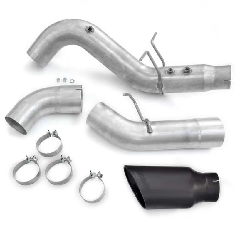 Banks Power 20-23 Chevy/GMC Duramax DRW Crew Cab 5.0in Monster Exhaust w/ Black Tip - Side View