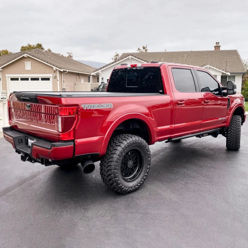 Banks Power 2017 Ford 6.7L 5in Monster Exhaust System - Single Exhaust w/ Black Tip - Installation View