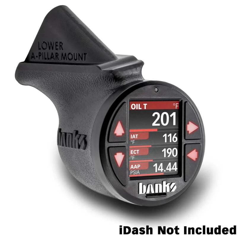 Banks Power 2018-2023 Jeep Gauge Pod Kit - Single Gauge - Lower Mount - Installation View