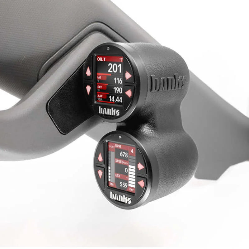 Banks Power 2022+ GM - iDash Stealth Dual Gauge Pod Kit - Back View