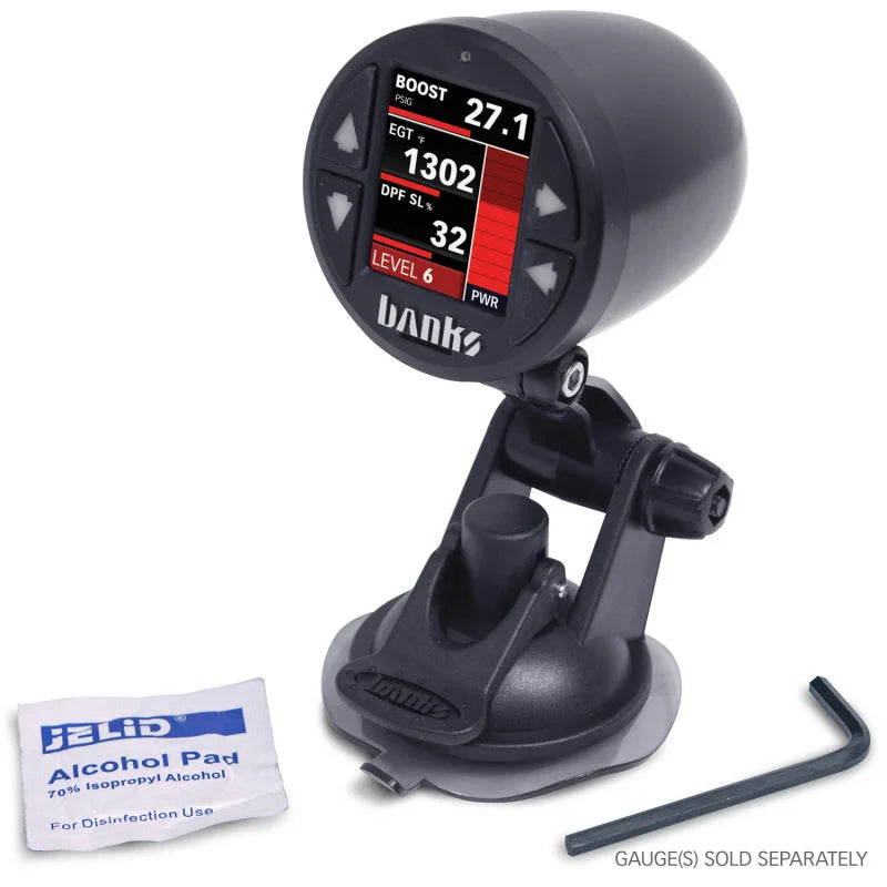 Banks Power 52mm Single Gauge Pod Kit w/ Sticky Base - Installation View