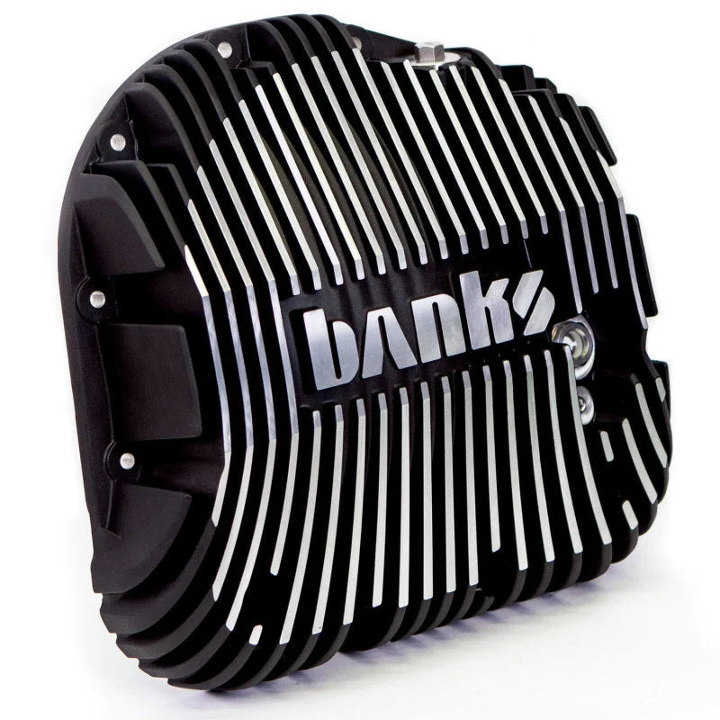Banks Power 85-19 Ford F250/ F350 10.25in 12 Bolt Black Milled Differential Cover Kit - Back View