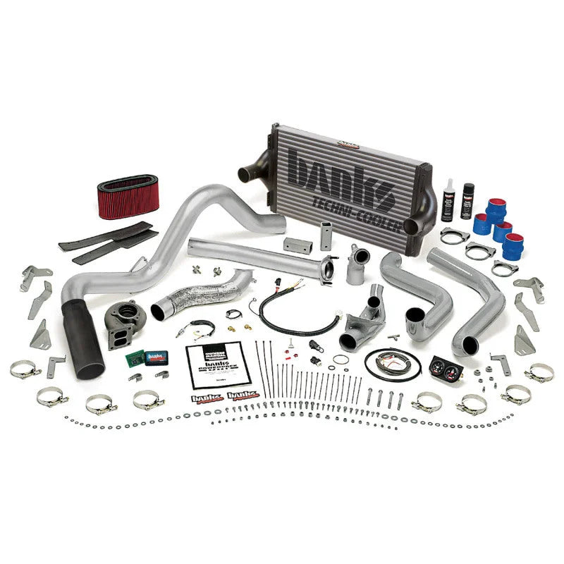 Banks Power 94-95.5 Ford 7.3L Man PowerPack System - SS Single Exhaust w/ Black Tip - Side View