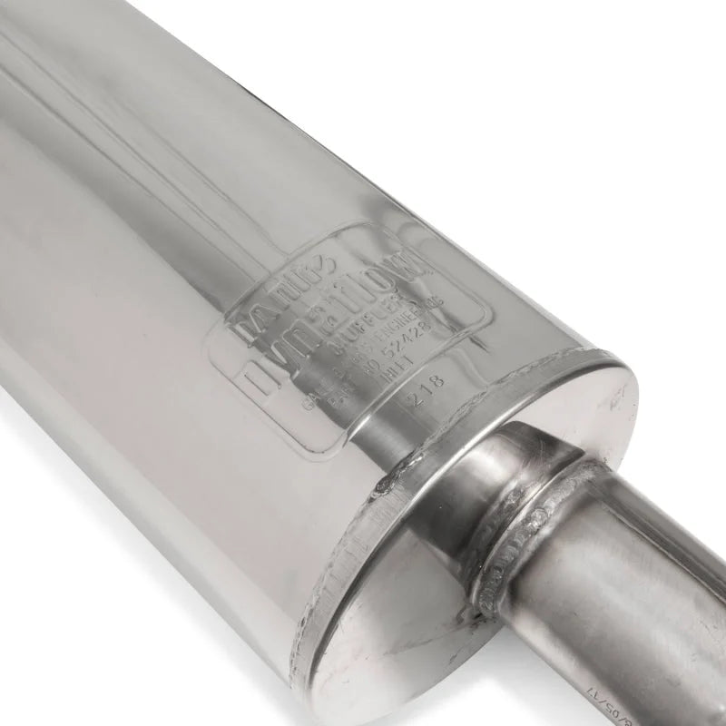 Banks Power 98-04 Ford 5.4/6.8L Truck Muffler - 3.5in X 3.5in S/S - Side View
