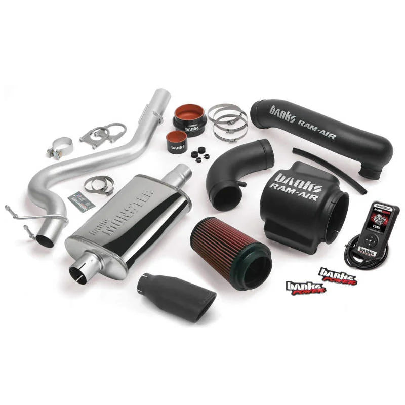 Banks Power 98-99 Jeep 4.0L Wrangler Stinger System - SS Single Exhaust w/ Black Tip - Main Product View