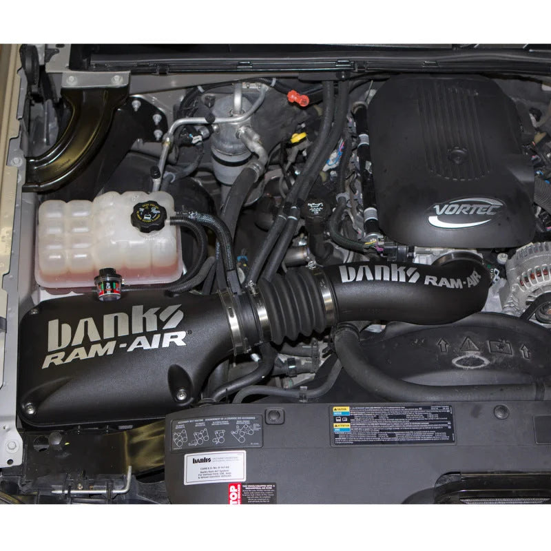 Banks Power 99-08 Chev/GMC 4.8-6.0L SUV (Full Size Only) Ram-Air Intake System - Dry Filter - Side View