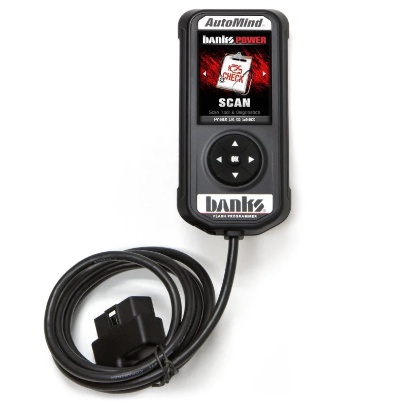 Banks Power 99-15 Ford Diesel/Gas (Except Motorhome and Van) AutoMind Programmer - Hand Held - Side View