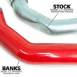 Load image into Gallery viewer, Banks Power Boost Tube System - Raw Tubes (Driver Side) fits 2013-2018 Ram 2500, 3500 6.7L Diesel - Back View