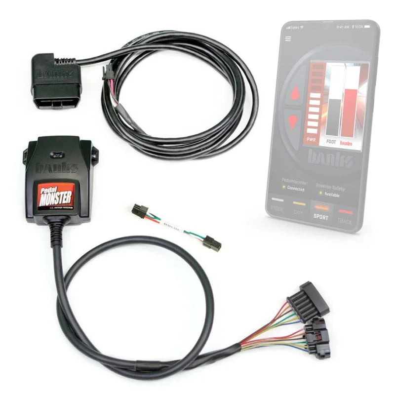 Banks Power Pedal Monster Kit (Stand-Alone) - Molex MX64 - 6 Way - Use w/Phone - Side View
