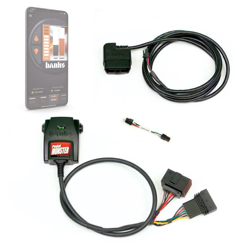 Banks Power Pedal Monster Kit (Stand-Alone) - TE Connectivity MT2 - 6 Way - Use w/Phone - Side View