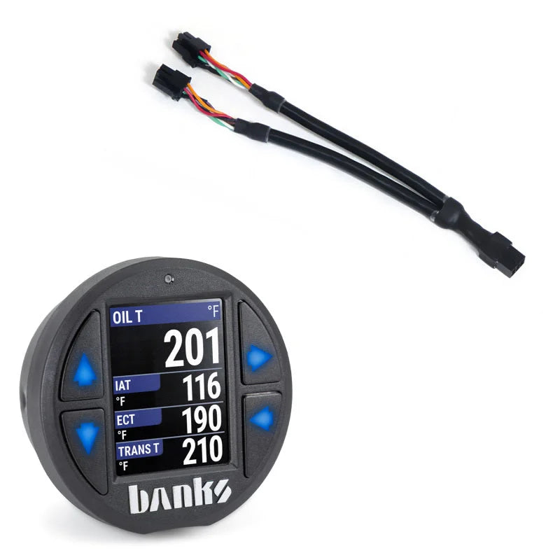Banks Power iDash Pro System Universal CAN Gauge Expansion Kit 2008+ - Back View