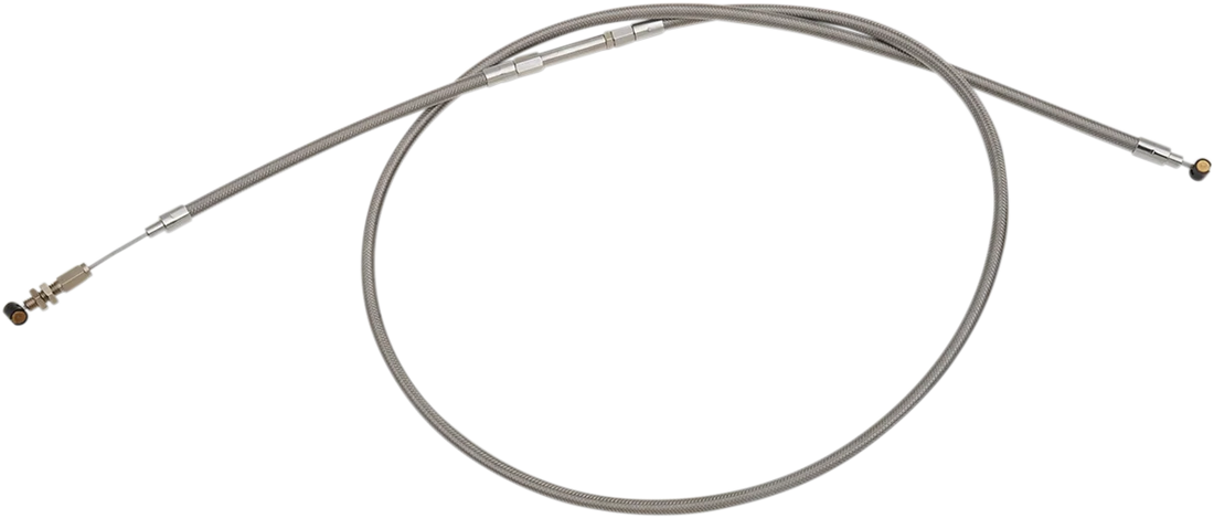 Barnett Clutch Cable - +6" - Indian - Stainless Steel 102-40-10004-06 - Side View