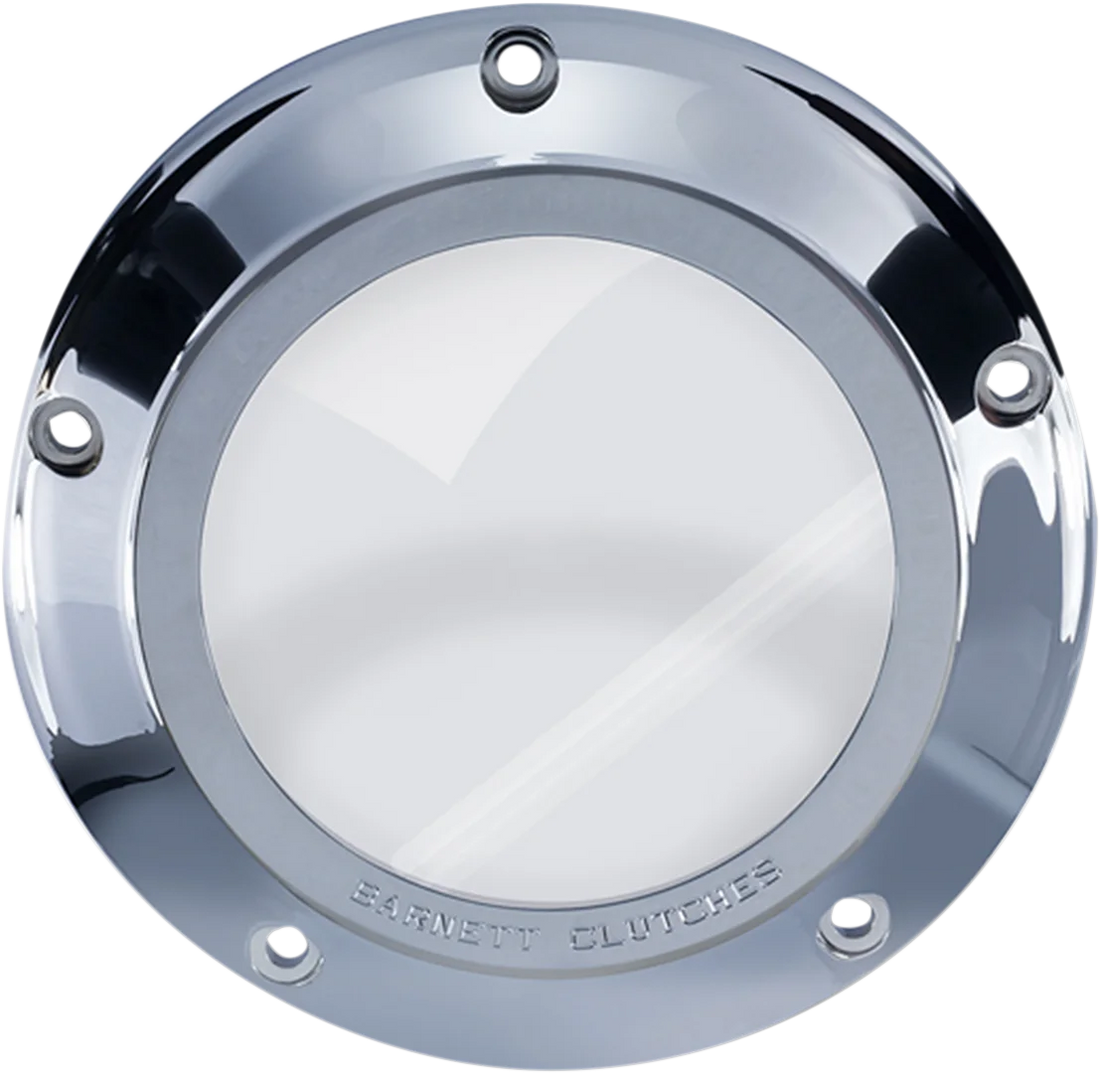Barnett Derby Cover - Black/Clear - '07-'18 Big Twin 343-30-44013 - Installation View