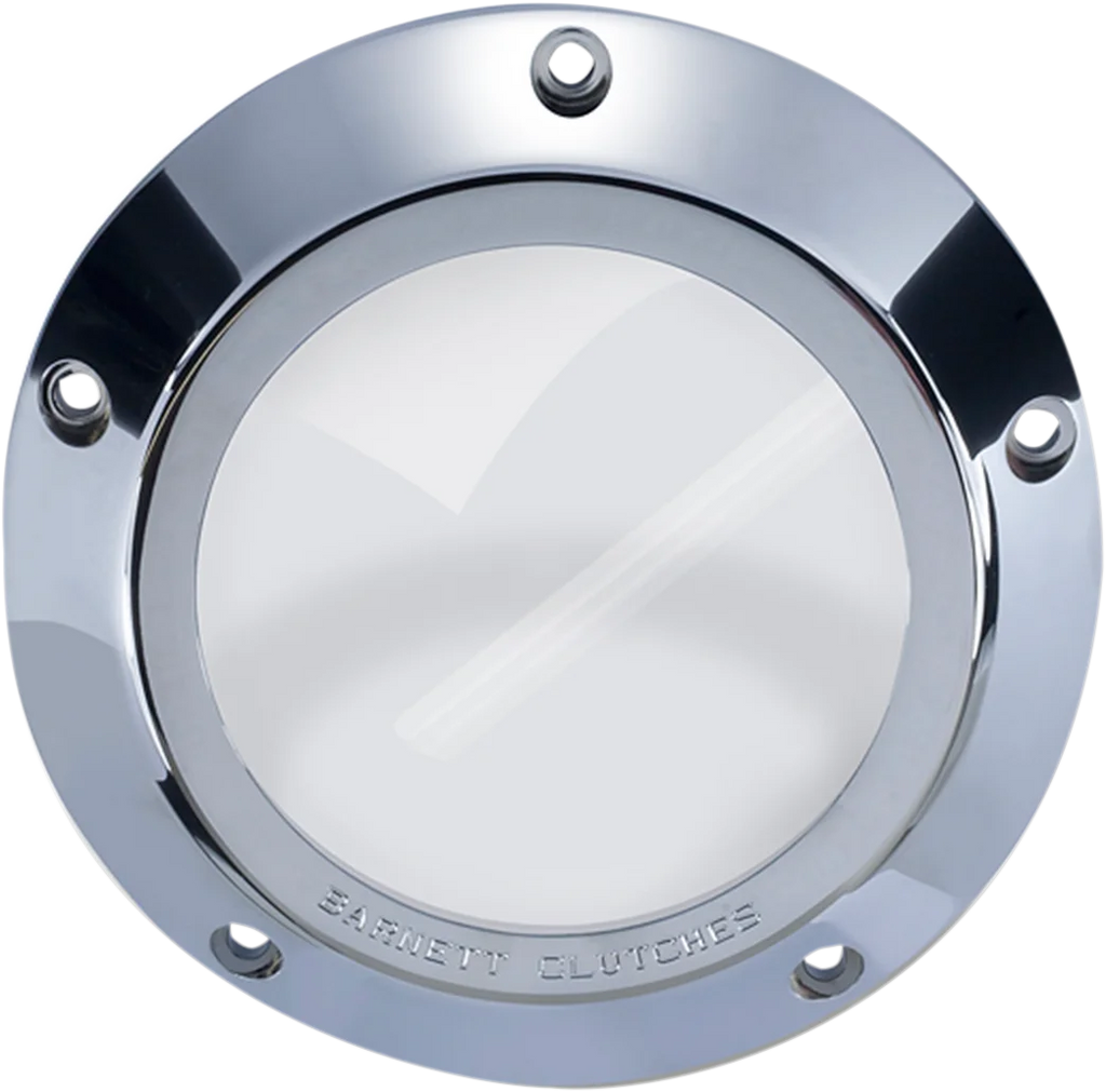 Barnett Derby Cover - Chrome/Clear - '99-'06 Big Twin 343-30-43006 - Main Product View