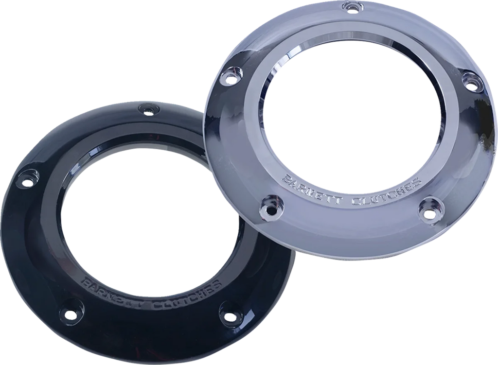 Barnett Derby Cover - Clear Black - M8 Softail 343-30-44018 - Side View
