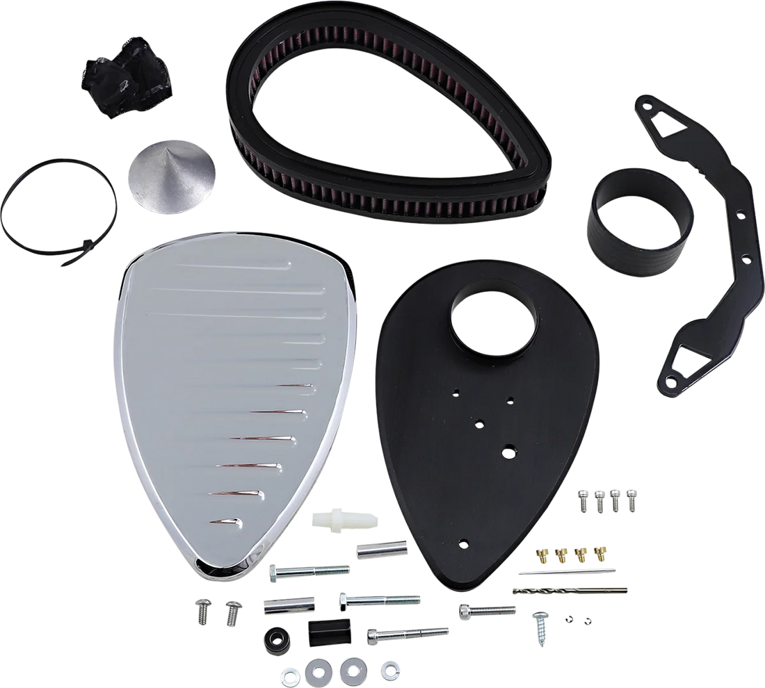 Baron Custom Accessories Big Air Kit - Comet - Chrome BA-2020-06 - Side View