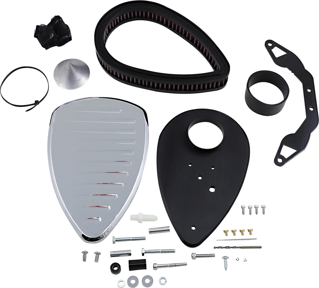 Baron Custom Accessories Big Air Kit - Comet - Chrome BA-2020-06 - Side View