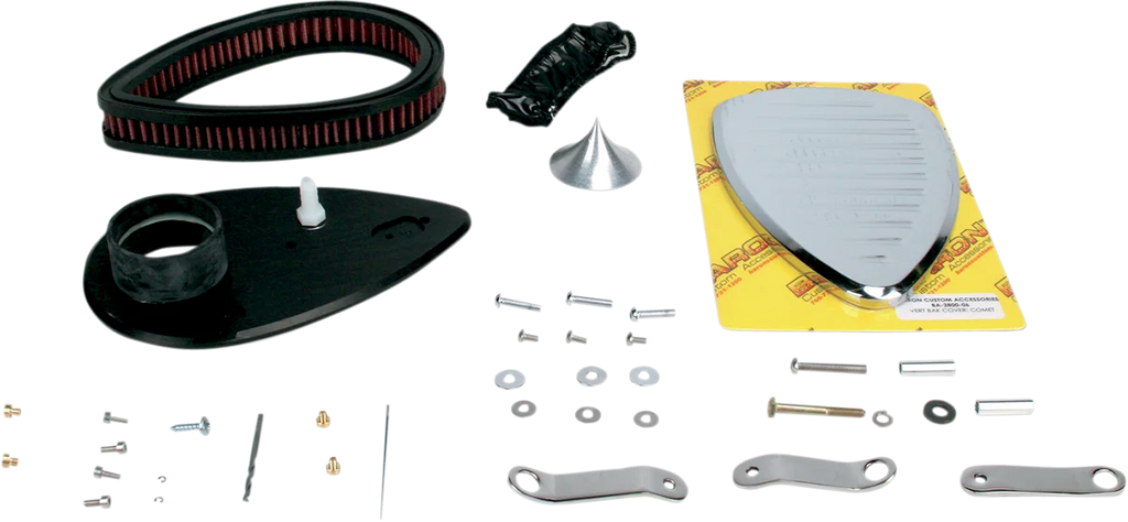 Baron Custom Accessories Big Air Kit - Comet - Chrome BA-2020-06 - Back View
